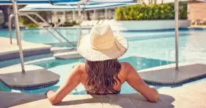 relaxing poolside at El San Juan Hotel