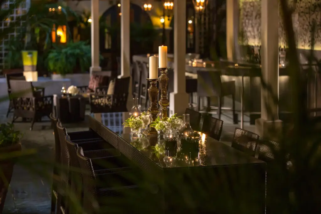 Elegant dining at Hotel El Convento, Old San Juan