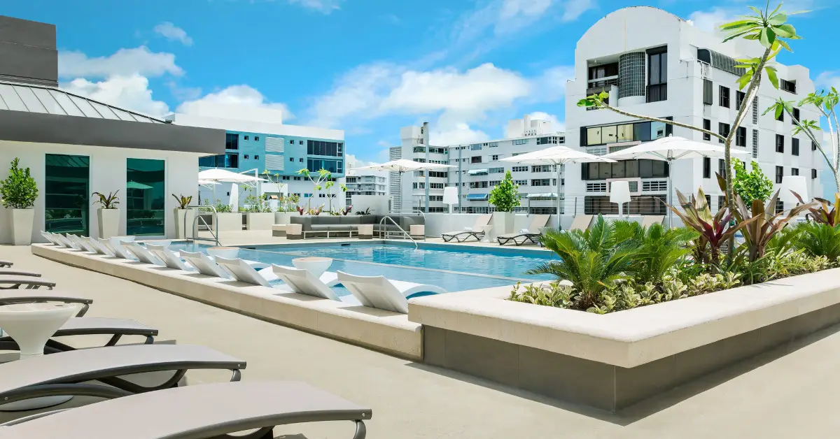 relax by the pool at the AC Hotel San Juan Condado