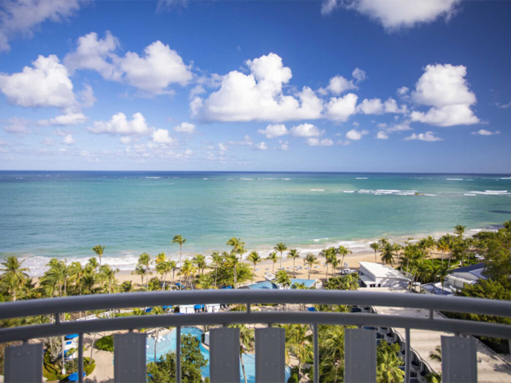 Amazing balcony views of Isla Verde Beach at The Royal Sonesta San Juan